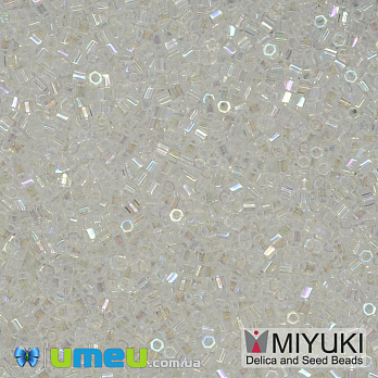Бісер японський Miyuki Delica Hex Cut 15/0 DBSC-0051, Прозорий АВ (BIS-040124)