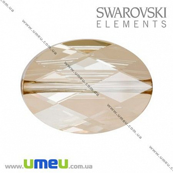 [Архів] Намистина Swarovski 5050 Crystal Golden Shadow, 14х10х5 мм, Гранована овальна (BUS-005371)
