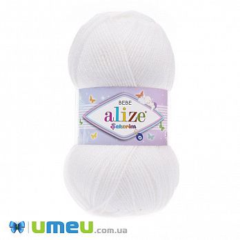 Пряжа Alize Sekerim Bebe 100 г, 320 м, Біла 55 (YAR-047061)