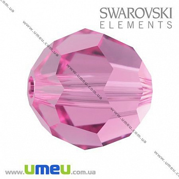 [Архів] Намистина Swarovski 5000 Rose, 10 мм, Гранована кругла (BUS-009899)