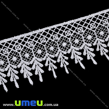Мереживо плетене, 53 мм, Біле (LEN-010473)