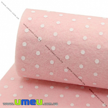 [Архів] Фетр Горошок 1 мм, 30х30 см, 104 Рожевий (FLT-011508)
