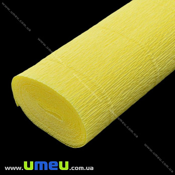 Гофрований папір Італія, Жовтий 574, 180 г, 50х50 см (DIF-019090)