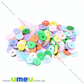 Пайетки Китай круглые, 6 мм, Микс (PAI-013117)