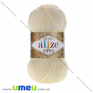 Пряжа Alize Diva 100 г, 350 м, Кремова 01 (YAR-025150)