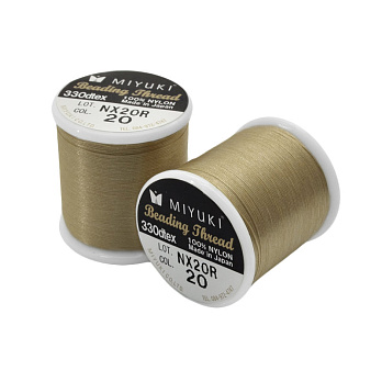 Нитка для бісеру Miyuki 20, Бежева, 50 м (MUL-045296)