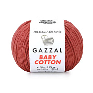 Пряжа Gazzal Baby Cotton №3418, 50 г, 165 м, Коралова (YAR-060765)
