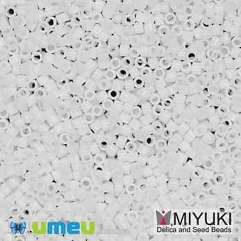 Бисер японский Miyuki Delica 15/0 DBS200, Белый (BIS-049657)