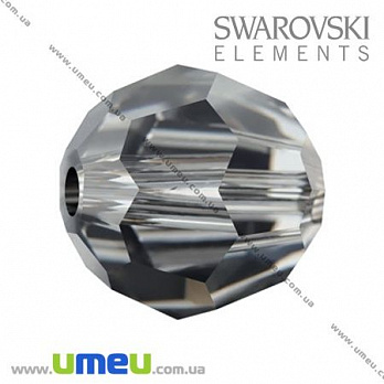 [Архів] Намистина Swarovski 5000 Silver Night, 10 мм, Гранована кругла (BUS-009903)