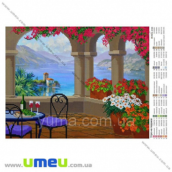 Схема для виш. бісером Юма, Ранок на терасі, 36х27 см (SXM-027871)
