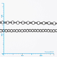 Ланцюг, Темне срібло, 2 мм (ZEP-056065)