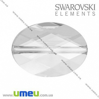 [Архів] Намистина Swarovski 5050 Crystal, 14х10х5 мм, Гранована овальна (BUS-005369)