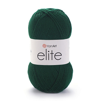 Пряжа YarnArt Elite 100 г, 300 м, Зелена темна 590 (YAR-043297)