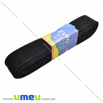 Резинка плоска 30 мм, Чорна (LEN-014104)
