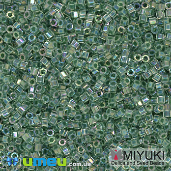 Бісер японський Miyuki Delica Cut 11/0 DBC0060, Зелений АВ (BIS-040102)