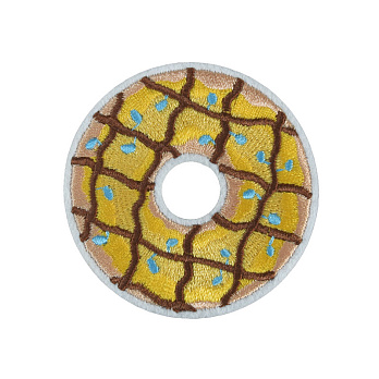 Термоаппликация, Пончик, 6,5 см, Оранжевая (APL-060120)