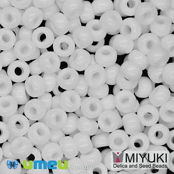 Бісер японський Miyuki круглий RR 6/0 №402, Білий (BIS-046013)