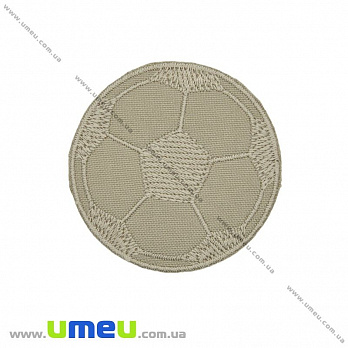 Термоаплікація М'яч, 6 см, Бежева (APL-027733)