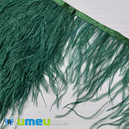 Пір'я страуса на стрічці, 10-15 см, Смарагдові (PER-040304)