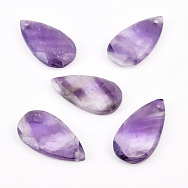 Підвіска Крапля гранована, Натур. камінь Аметист, 24,5х13 мм (POD-058666)
