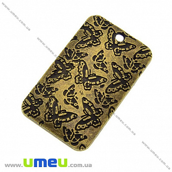 [Архів] Підвіска металева Метелики, Антична бронза, 32х20 мм (POD-001847)
