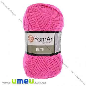 Пряжа YarnArt Elite 100 г, 300 м, Рожева яскрава 174 (YAR-029632)