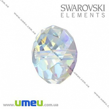 [Архів] Намистина Swarovski 5040 Crystal AB, 8х6 мм, Рондель (BUS-003261)