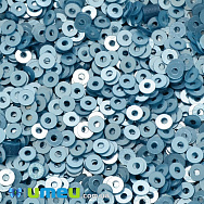 Паєтки Індія круглі плоскі, 3 мм, Блакитні (PAI-037576)