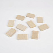 Пластинки дерев'яні, 25х15 мм, Прямокутні, Бук (BUS-058366)