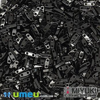 Бісер японський Miyuki QUARTER TILA №401, 5х1,2 мм, Чорний (BIS-046088)