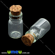 Скляна баночка із пробкою, 22х15 мм (DIF-011638)
