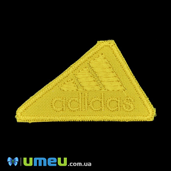 Термоаплікація Adidas, 5х3 см, Жовта (APL-038187)