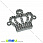 /p36744-konnektor-metallicheskiy-s-fianitami-korona-19x15-mm-cherniy/