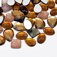 Кабошони пластикові, Мікс коричневий (KAB-060975)