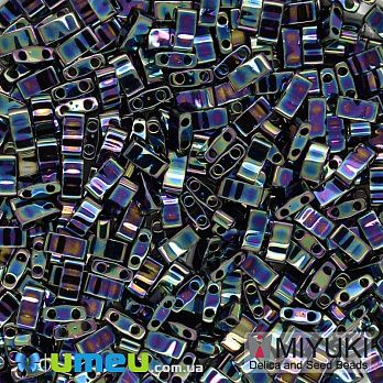 Бисер японский Miyuki HALF TILA №455, 5х2,3 мм, Ирис синий (BIS-046074)