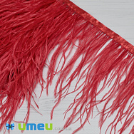Пір'я страуса на стрічці, 10-15 см, Червоні (PER-038907)