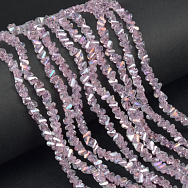 Намистини скляні скол (крихта), 4 мм, Рожеві АВ (BUS-060941)