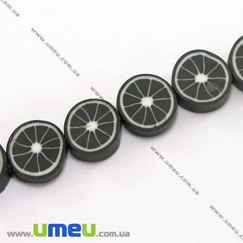 [Архів] Намистина FIMO Апельсин, 10х5 мм, Чорна (BUS-003297)