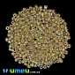 Бісер китайський великий, 6/0, Жовтий АВ прозорий, 4 мм (BIS-039280)
