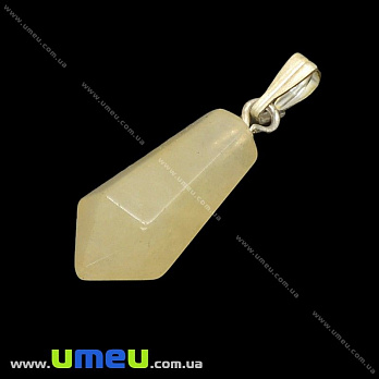 Підвіска з натурального каменю, Кварц жовтий, 25х7 мм (POD-014266)