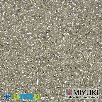 Бісер японський Miyuki круглий RR 15/0 №1, Сріблястий (BIS-045858)