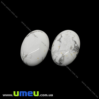 Кабошон нат. камінь Говлит, Овал, 18х13 мм (KAB-025963)