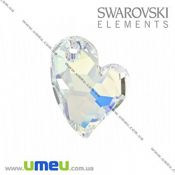 [Архив] Подвеска Swarovski 6261 Crystal AB, 17х13 мм, Дикое сердце (POD-005647)