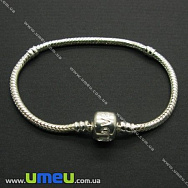 Основа для браслета PANDORA зі стопером, Світле срібло, 21,5 cм (OSN-007009)