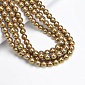 Намистини скляні Перли Premium, 8 мм, Золотисті, Круглі (BUS-060507)