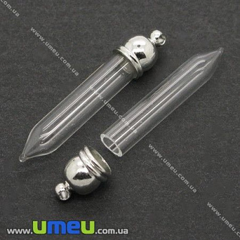 Скляна баночка, Прозора, 27х5 мм (DIF-006789)