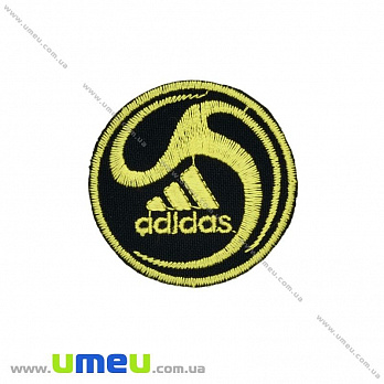 Термоаплікація Adidas, 5 см, Жовта (APL-027701)
