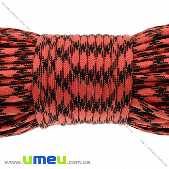 Шнур паракорд семіжільний меланж 4 мм, Червоний (LEN-024927)