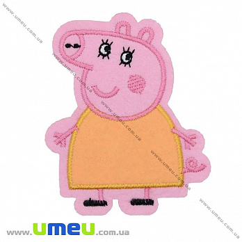 Термоаппликация детская Мама Свинка, 8х6,5 см (APL-027078)