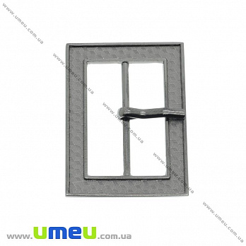 Пряжка металева прямокутна, 34х25 мм, Чорна (SEW-013879)